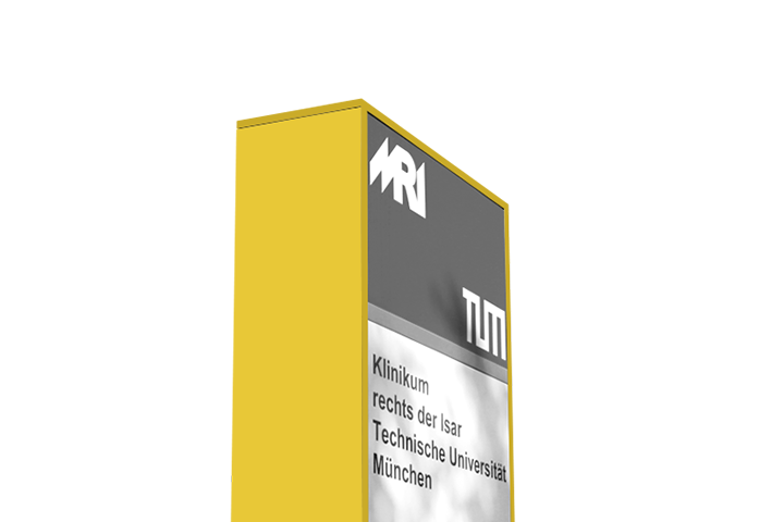 Signboard at the entrance of TUM's university hospital "Rechts der Isar"