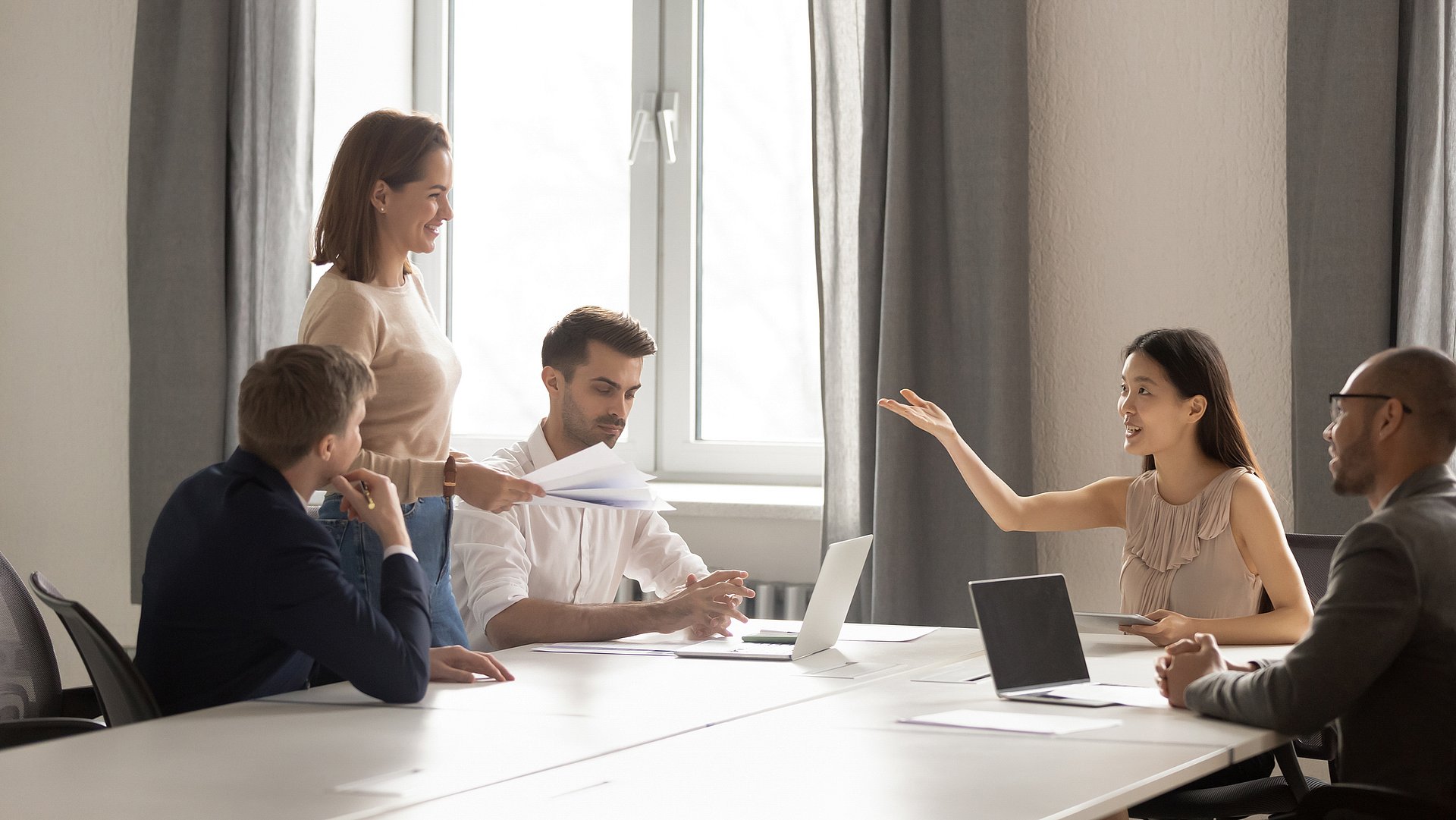 People at a training event