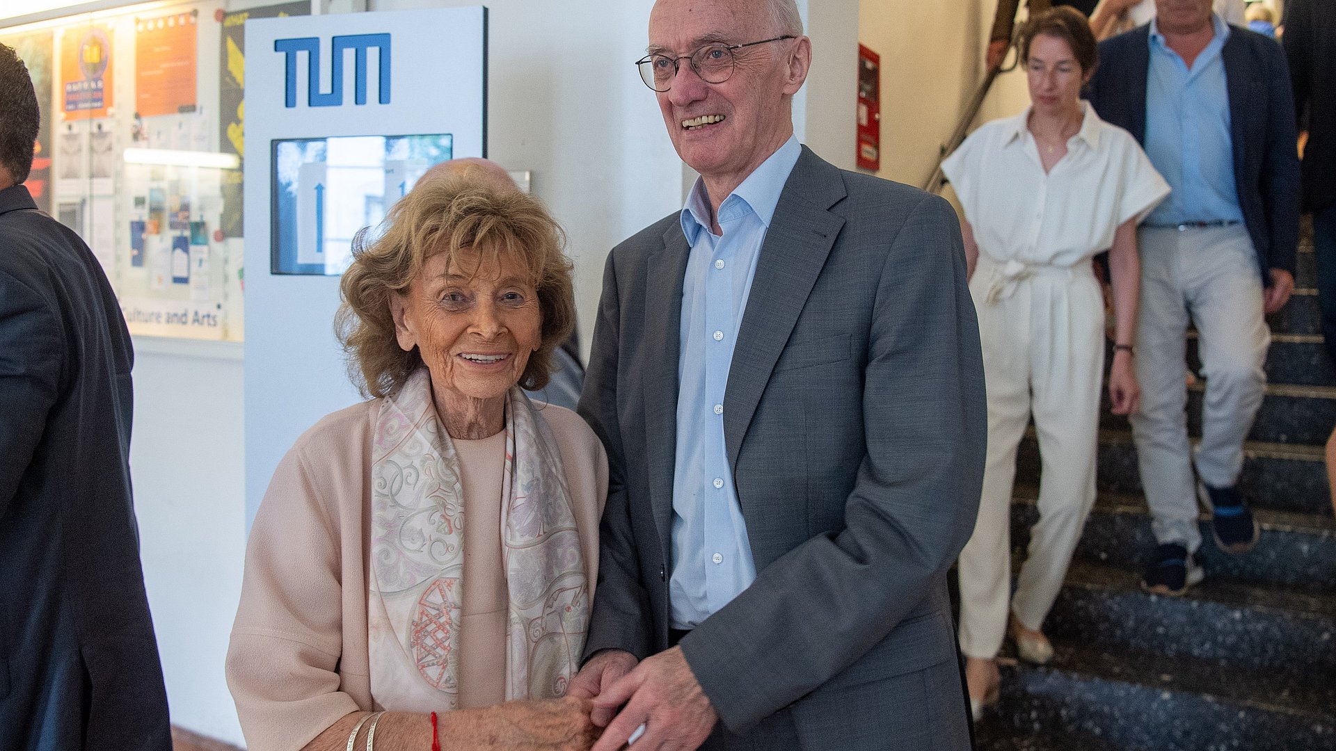 Charlotte Knobloch, President of the Jewish Community of Munich and Upper Bavaria, and TUM Emeritus Winfried Nerdinger, founding director of the Munich Documentation Center.