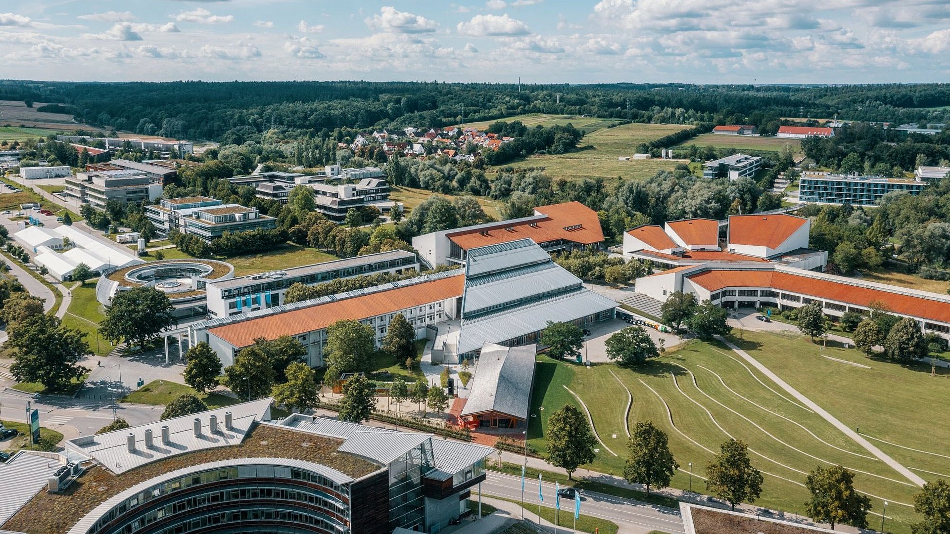 Aerial view of the TUM Freising campus