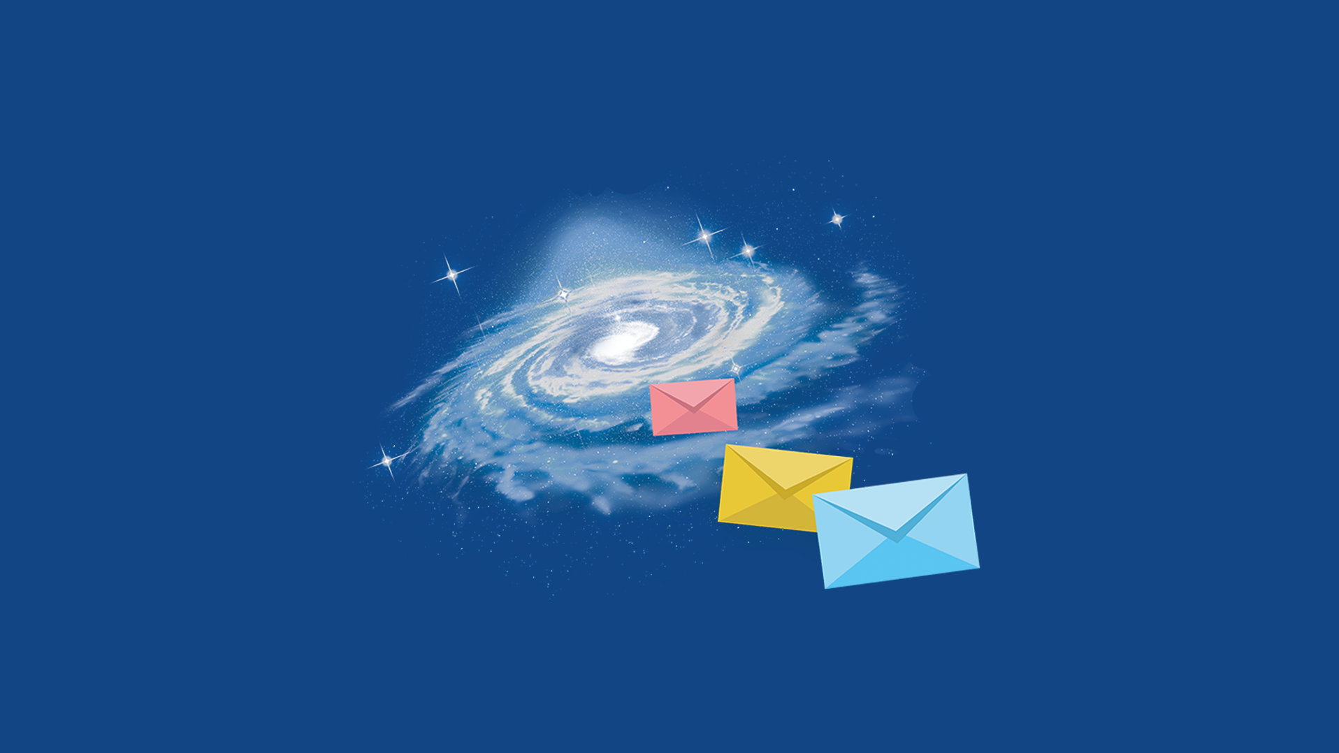 Galaxie mit Briefen