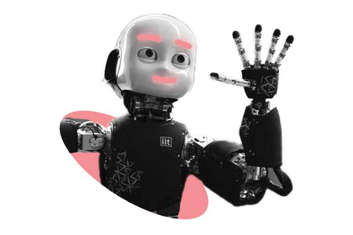 iCub robot waving