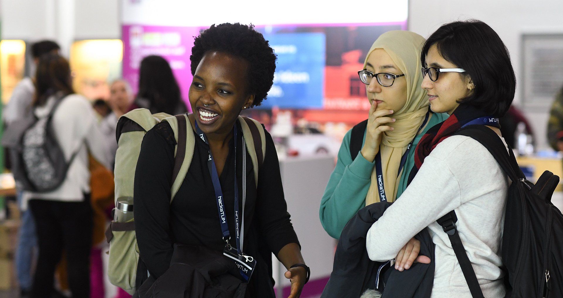 International students talking