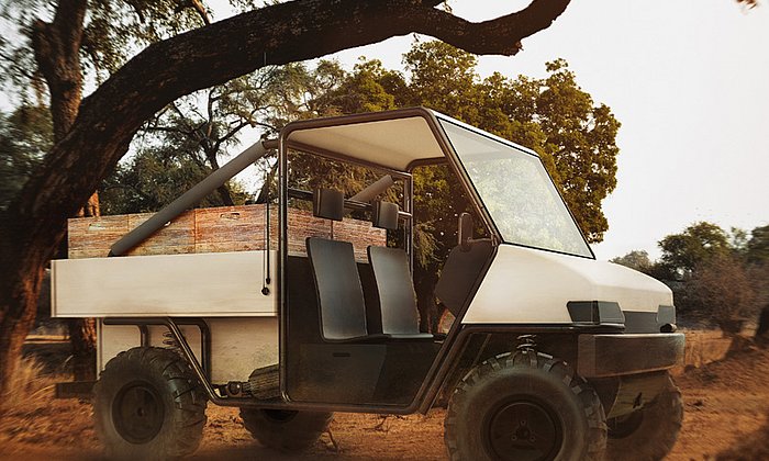 Computer-rendered image of the „aCar“ (Bild: TUM)
