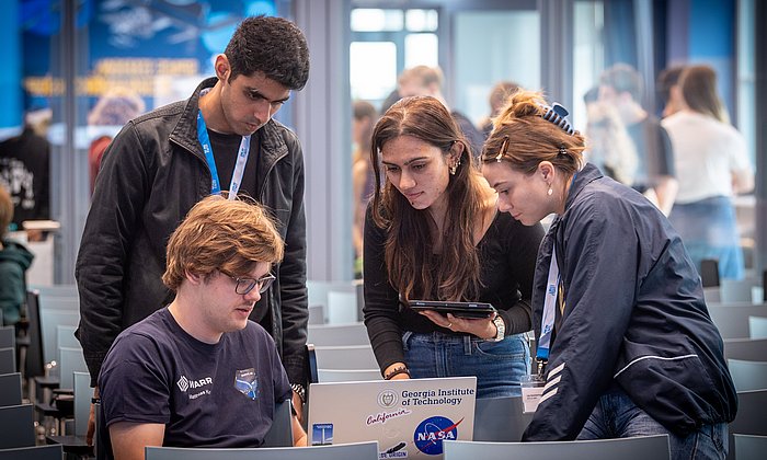 Students at the Space Station Design Workshop