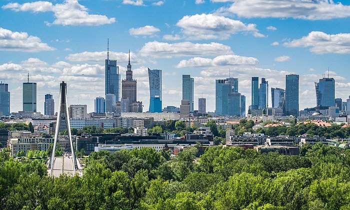Panoramaansicht von Warschau