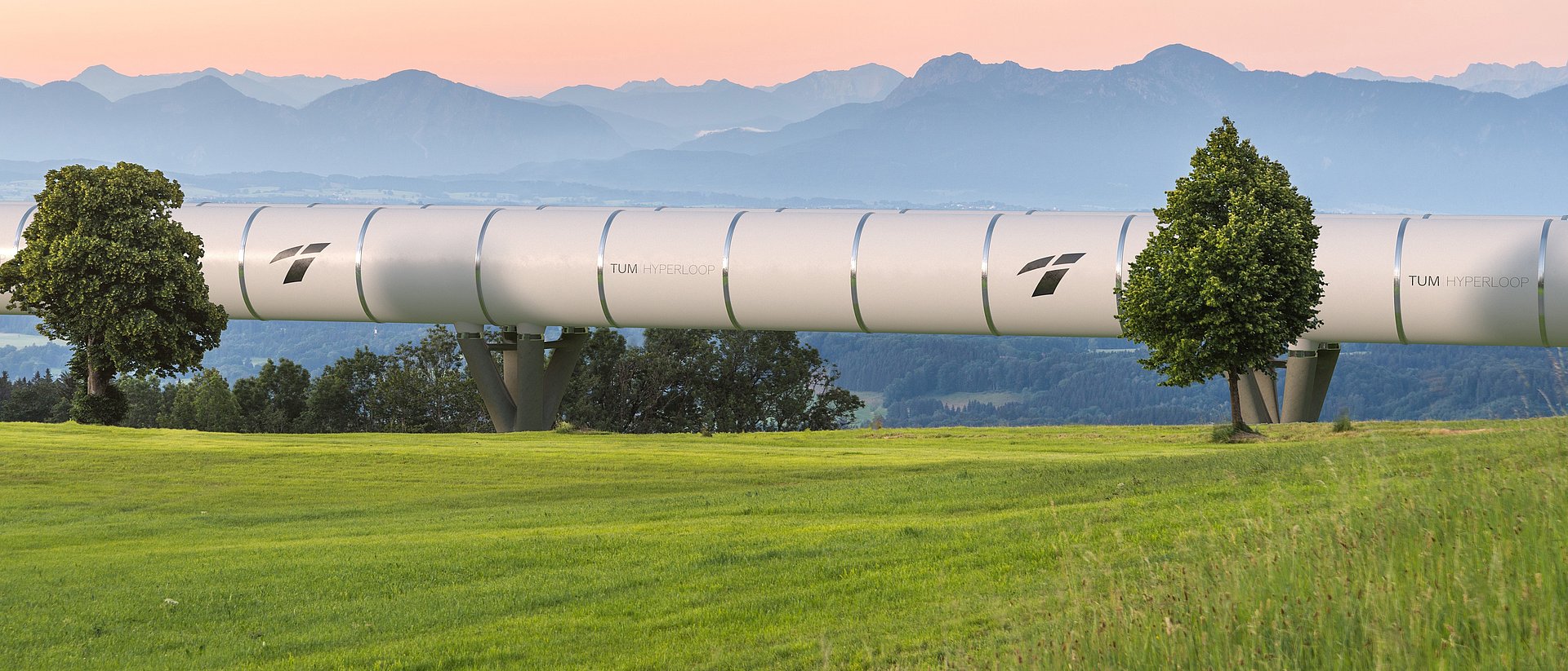 A Hyperloop tube in Bavaria: a team from the Technical University of Munich is researching this vision. 