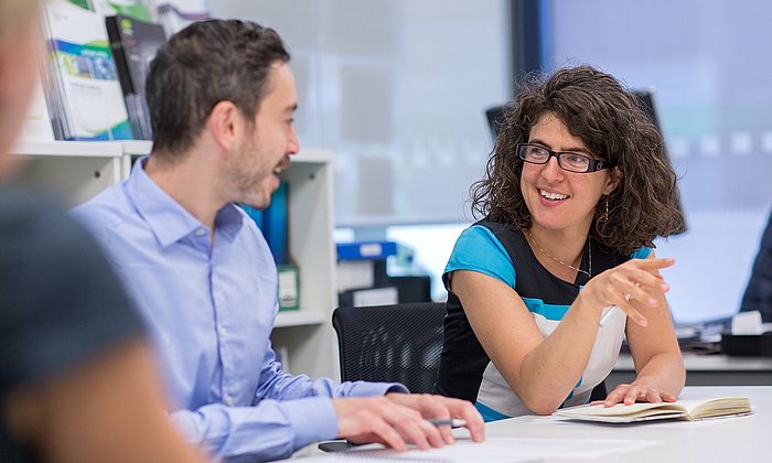Alyssa Gilbert, Director of Innovation at the Grantham Institute for Climate Change, Imperial College London, at a discussion.