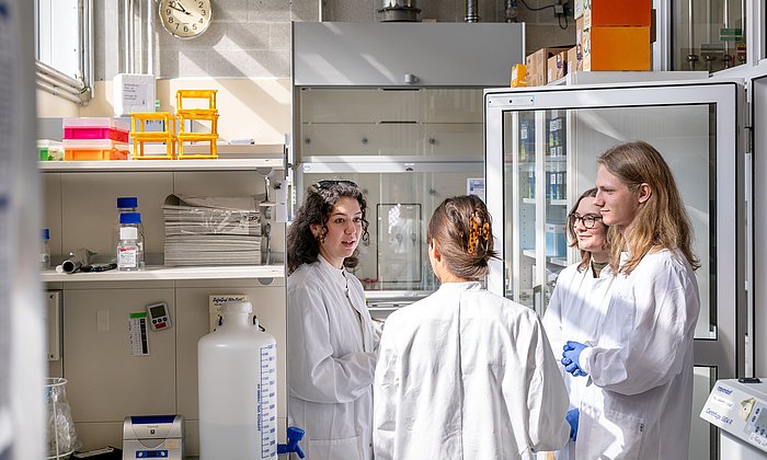 Students at the lab
