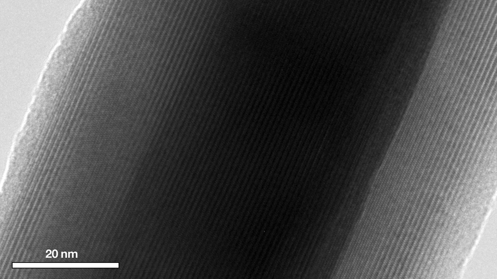 Elektronenmikroskopische Aufnahme des Hybrid-Materials.