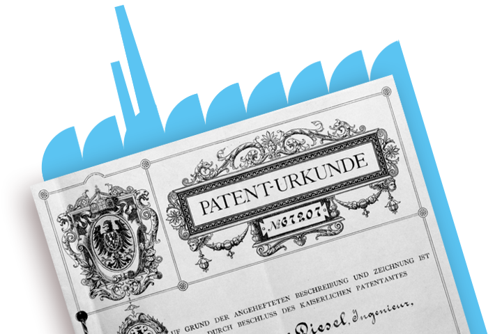 Patent certificate of Rudolf Diesel