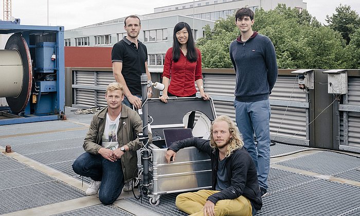 Prof. Jia Chen and her team during the measurements in Hamburg