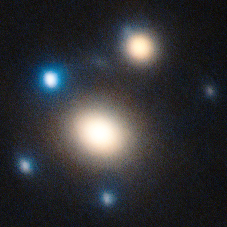 Lenticular galaxies magnify a supernova ten billion light-years away