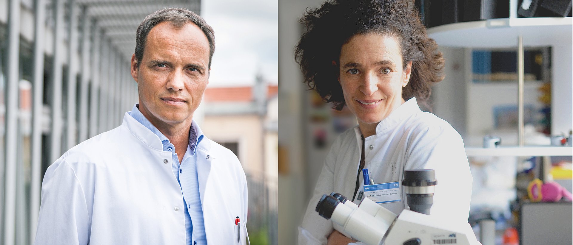 Prof. Markus Gerhard (left) and Prof. Clarissa Prazeres da Costa (right) 