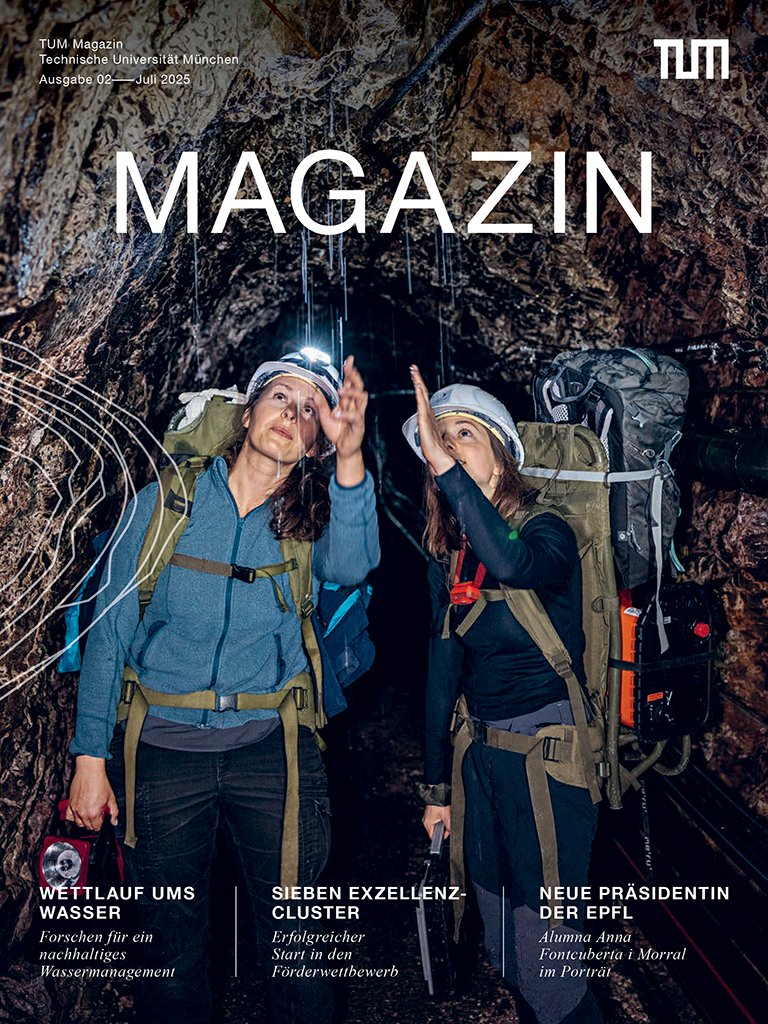 Cover image of the second issue of the new TUM Magazine